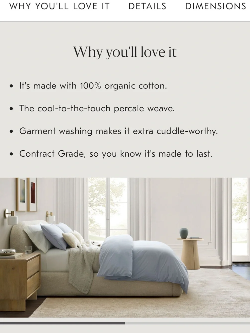 West Elm White Organic Cotton King Duvet Cover
